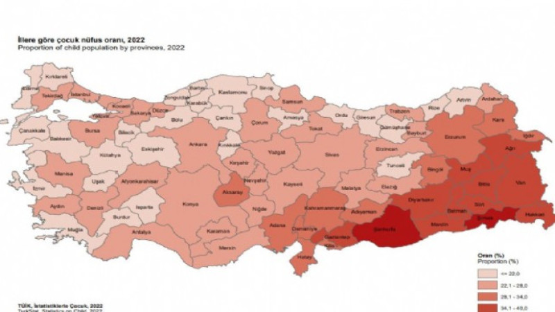 Erzurum'un çocuk nüfus ortalaması Türkiye'nin üstünde