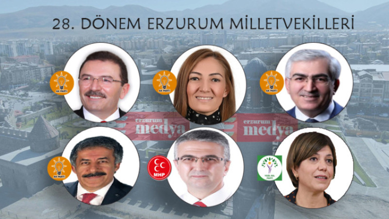 28.Dönem Erzurum Milletvekilleri Belli Oldu