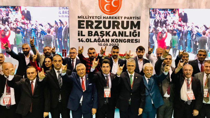MHP Erzurum İl Kongresi'nde Yurdagül yeniden seçildi
