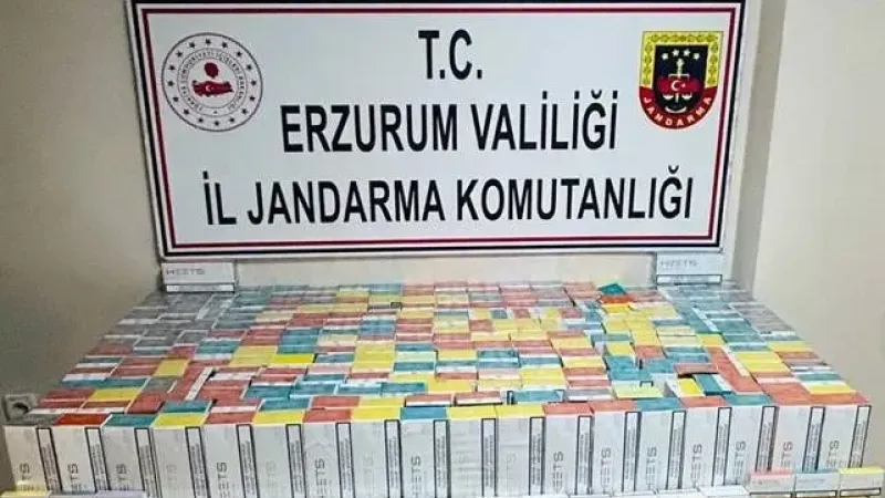 Köprüköy'de 5 bin 299 paket kaçak sigara ele geçirildi