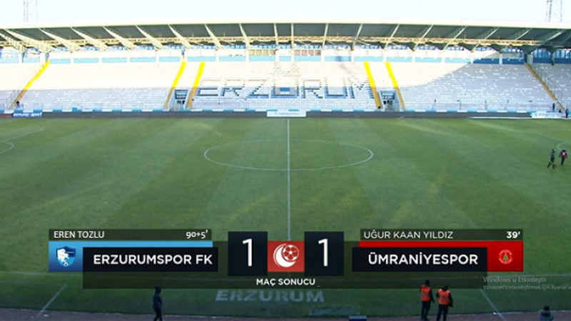 Erzurumspor FK: 1 - Ümraniyespor: 1