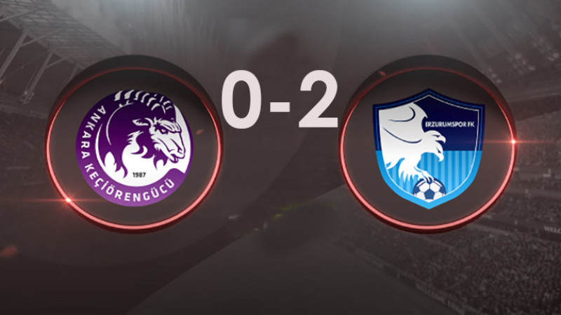 Trendyol 1. Lig: Keçiörengücü 0-2 Erzurumspor FK