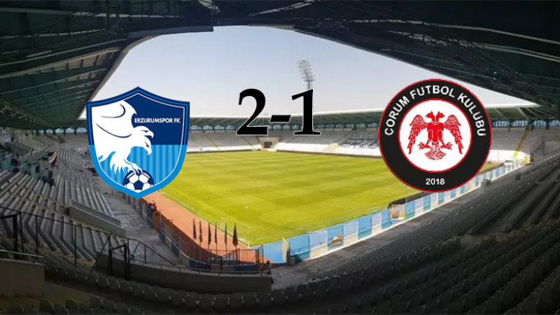 Erzurumspor FK Çorum FK'yı 2-1 mağlup etti