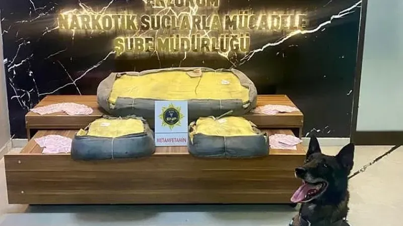 Erzurum Emniyeti 12 kg metamfetamin maddesi ele geçirdi