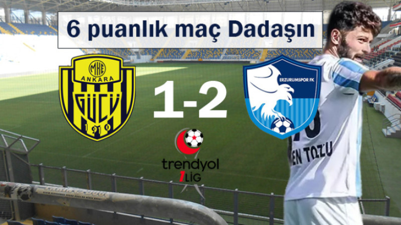 TFF 1. Lig: Ankaragücü 1-2 Erzurumspor FK