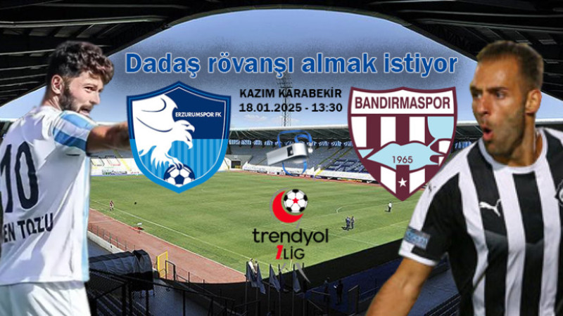 Trendyol 1.lig: Erzurumspor FK - Bandırmaspor maçını Ergün yönetecek