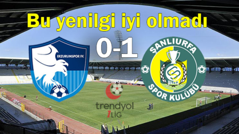 Trendyol 1.lig: Erzurumspor FK: 0 - Şanlıurfaspor: 1