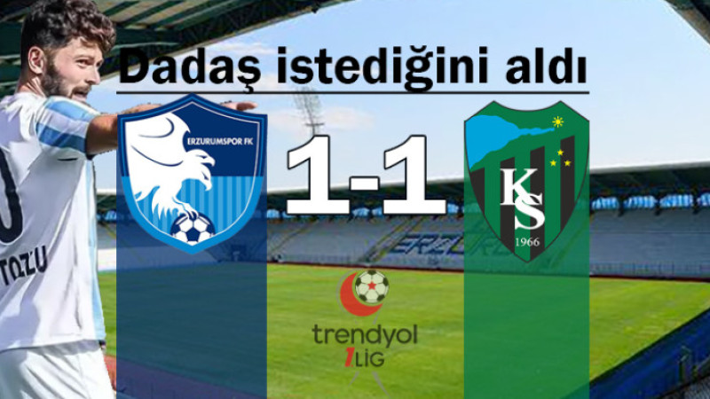 TFF 1. Lig: Erzurum FK 1 -1 Kocaelispor