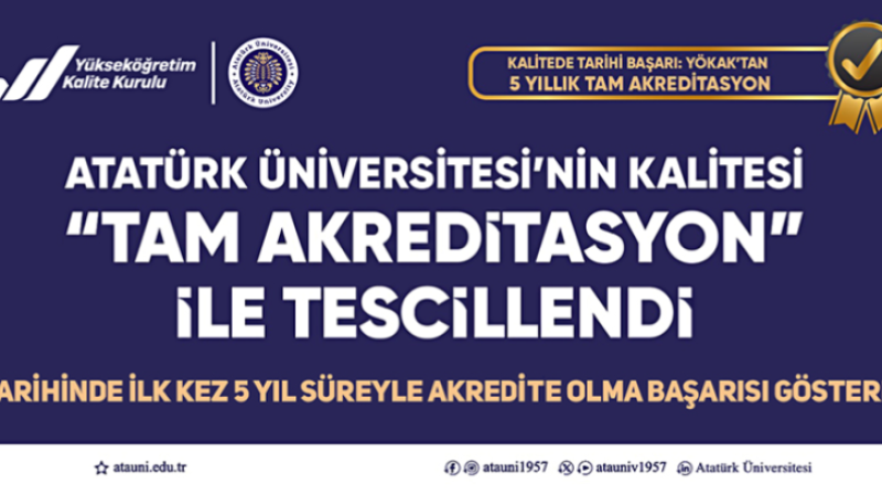 Tarihinde ilk kez “Tam Akreditasyon” aldı