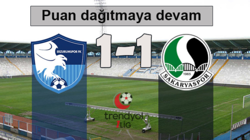 Trendyol 1. Lig: Erzurumspor FK 1-1 Sakaryaspor