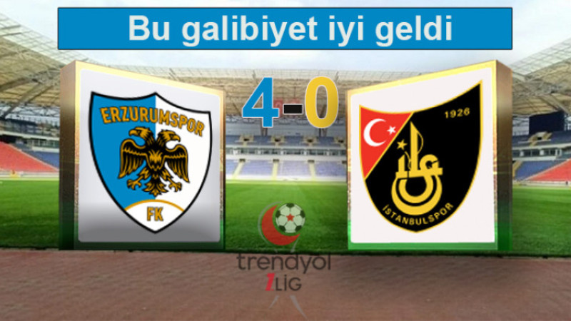 Erzurumspor FK, İstanbulspor’u 4-0’la Geçti