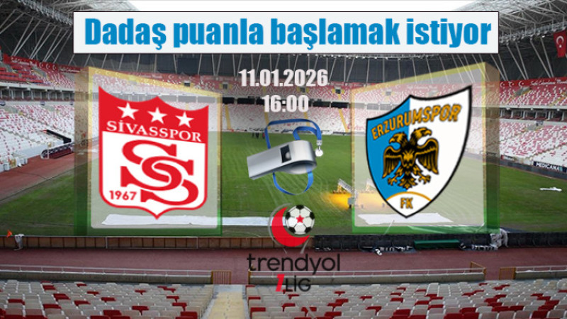 Sivasspor maçında düdük Kayatepe'de olacak