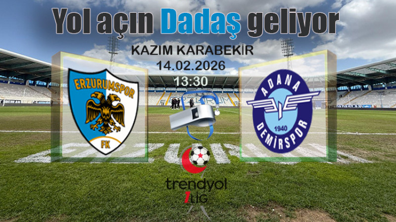 Erzurumspor-Adanademirspor maçında düdük Olcar'da