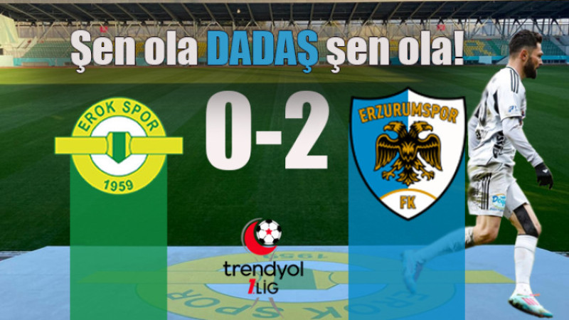 Trendyol 1.Lig: Esenler Erokspor: 0-2 Erzurumspor FK