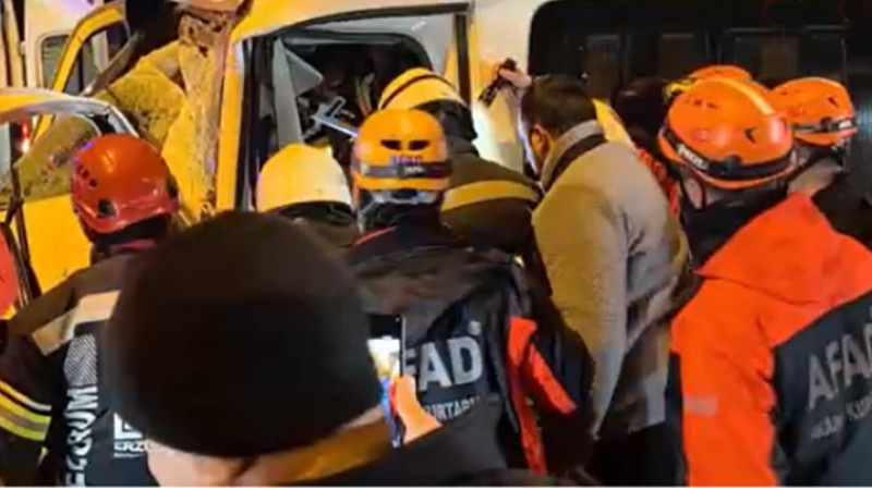 Erzurum'da zincirleme kaza: 5 yaralı