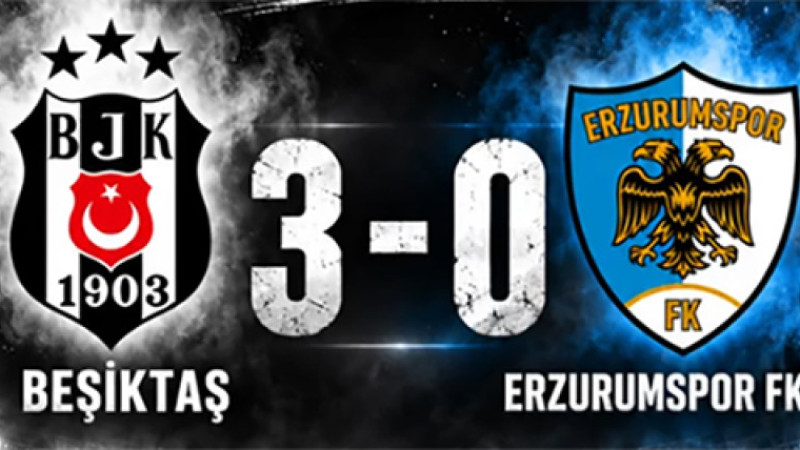 Trendyol Süper Lig: Beşiktaş 3-0 Erzurumspor