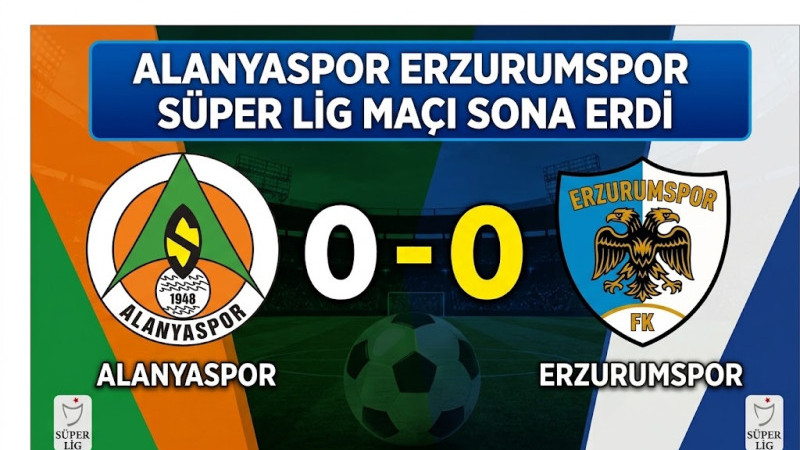 Trendyol Süper Lig: Alanyaspor 0-0 Erzurumspor