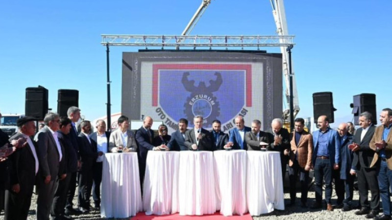 Erzurum’da Oto Tamirciler Sitesi'nin temeli atıldı