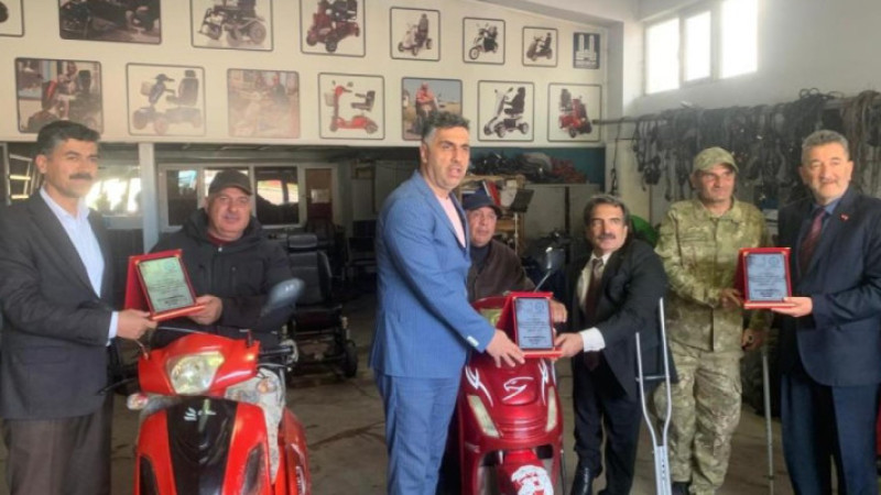 Erzurum’daki engelli araçları atölyesine anlamlı destek