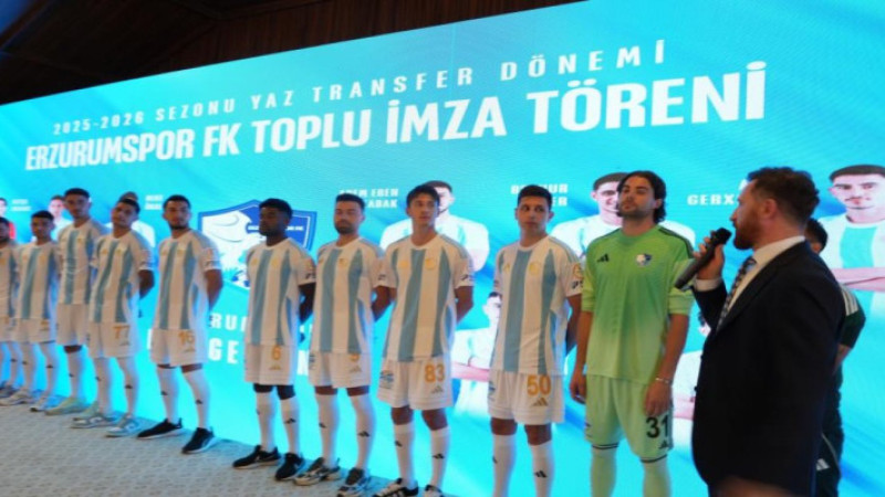 Erzurumspor yeni transferlerini tanıttı