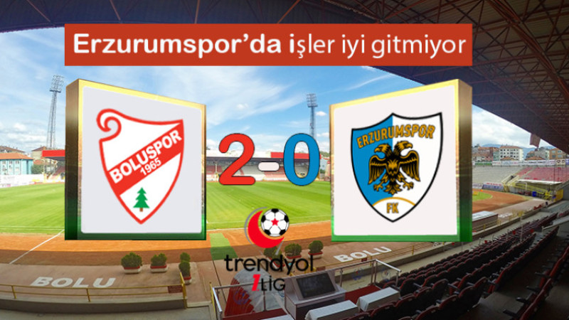 Trendyol 1. Lig: Boluspor: 2-0 Erzurumspor FK