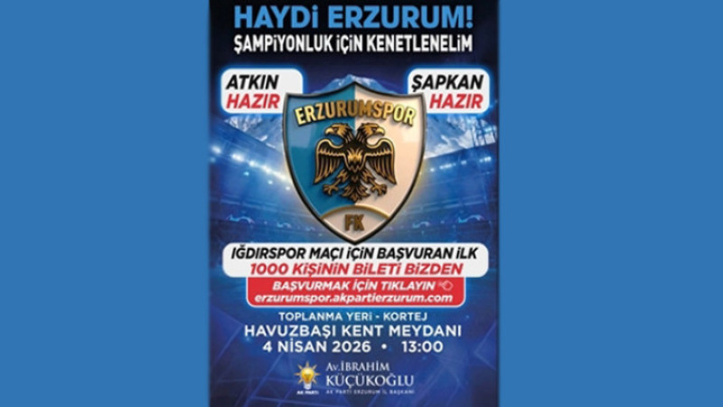 Küçükoğlu'ndan Erzurumspor taraftarına bilet jesti...