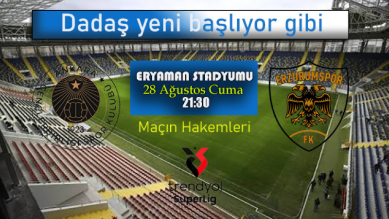 Gençlerbirliği-Erzurumspor maçının hakemi Ümit Öztürk oldu